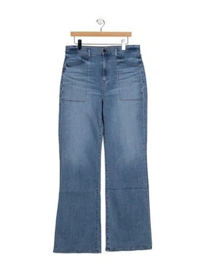 Pre-owned Veronica Beard High-rise Flared Jeans In Blue