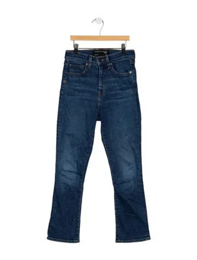 Pre-owned Veronica Beard High-rise Flared Jeans In Blue