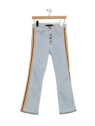 Pre-owned Veronica Beard High-rise Flared Jeans In Blue
