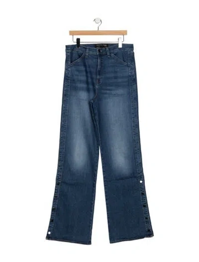 Pre-owned Veronica Beard High-rise Flared Jeans In Blue