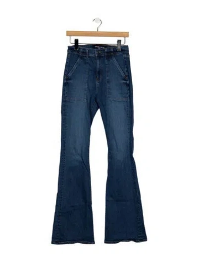 Pre-owned Veronica Beard High-rise Flared Jeans In Blue