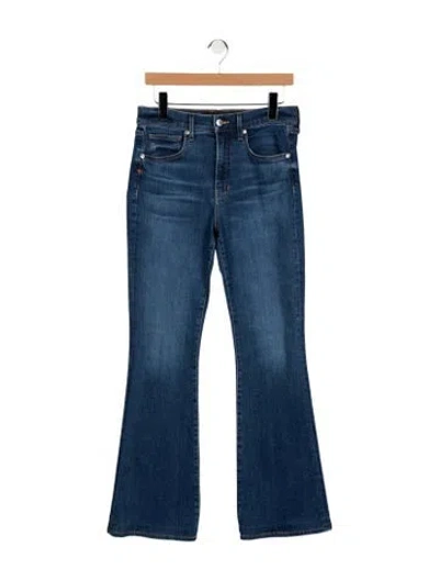 Pre-owned Veronica Beard High-rise Flared Jeans In Blue