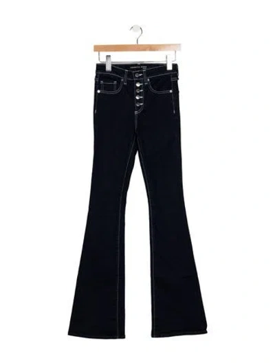 Pre-owned Veronica Beard High-rise Flared Jeans In Blue