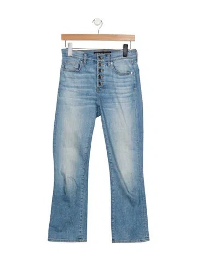 Pre-owned Veronica Beard High-rise Flared Jeans In Blue