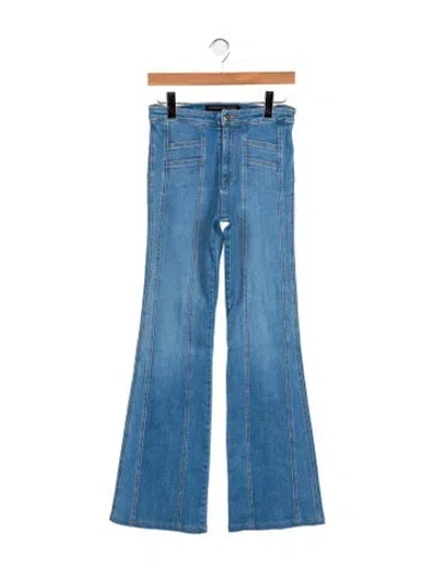 Pre-owned Veronica Beard High-rise Flared Jeans In Blue