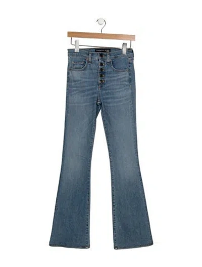 Pre-owned Veronica Beard High-rise Flared Jeans In Blue