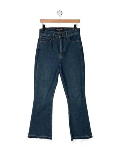 Pre-owned Veronica Beard High-rise Flared Jeans In Blue
