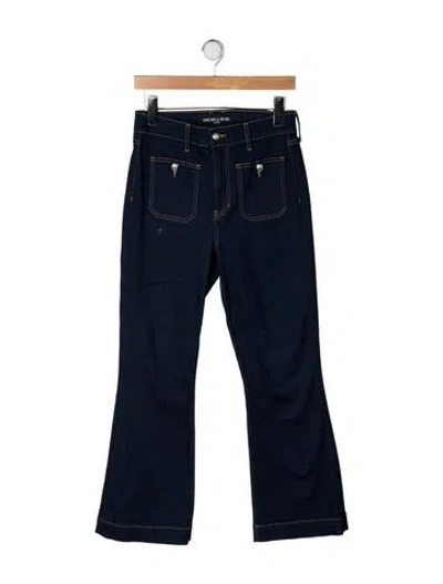 Pre-owned Veronica Beard High-rise Flared Jeans In Blue