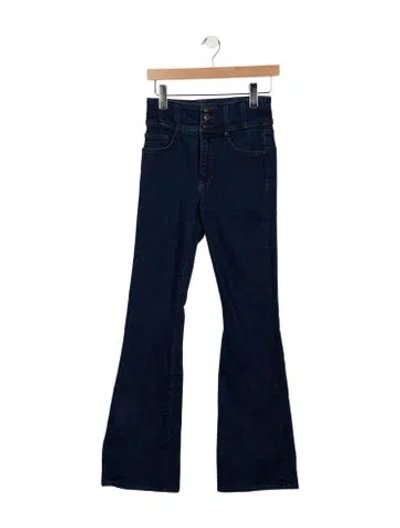 Pre-owned Veronica Beard High-rise Flared Jeans In Blue