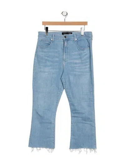 Pre-owned Veronica Beard High-rise Flared Jeans In Blue