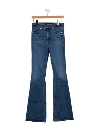 Pre-owned Veronica Beard High-rise Flared Jeans In Blue