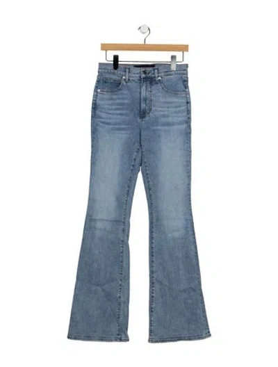 Pre-owned Veronica Beard High-rise Flared Jeans In Blue