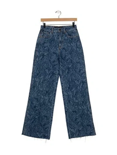 Pre-owned Veronica Beard High-rise Flared Jeans In Blue