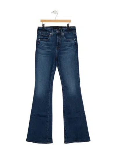 Pre-owned Veronica Beard High-rise Flared Jeans In Blue
