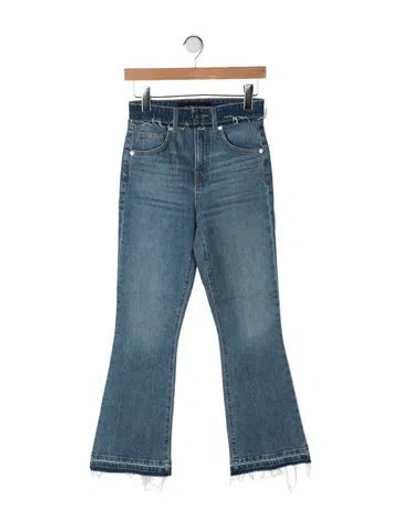 Pre-owned Veronica Beard High-rise Flared Jeans In Blue