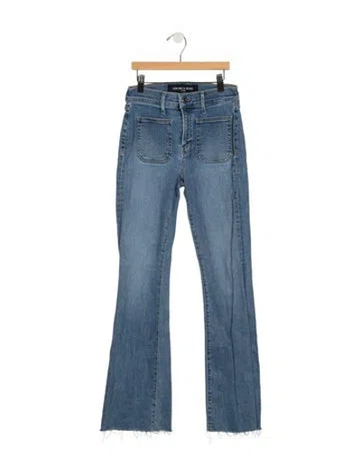 Pre-owned Veronica Beard High-rise Flared Jeans In Blue