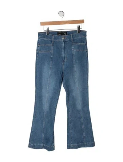Pre-owned Veronica Beard High-rise Flared Jeans In Blue