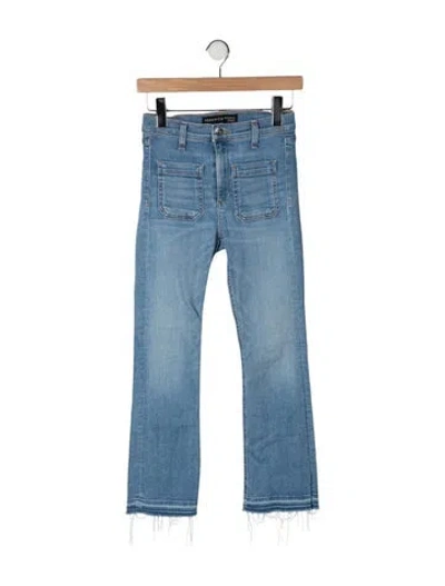 Pre-owned Veronica Beard High-rise Flared Jeans In Blue