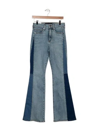 Pre-owned Veronica Beard High-rise Flared Jeans In Blue