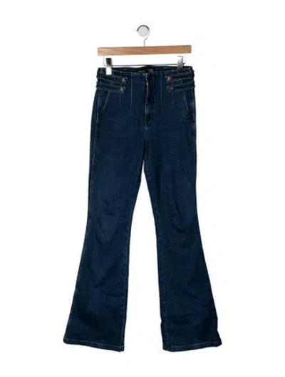 Pre-owned Veronica Beard High-rise Flared Jeans In Blue