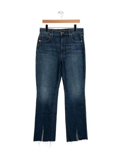 Pre-owned Veronica Beard High-rise Flared Jeans In Blue