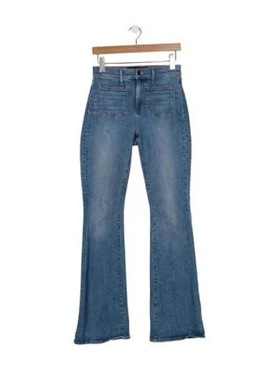 Pre-owned Veronica Beard High-rise Flared Jeans In Blue