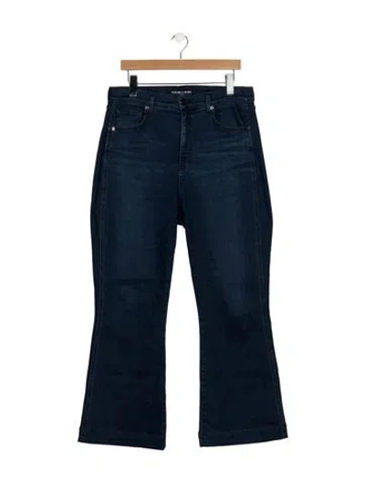 Pre-owned Veronica Beard High-rise Flared Jeans In Blue