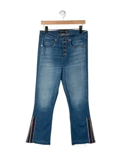 Pre-owned Veronica Beard High-rise Flared Jeans In Blue