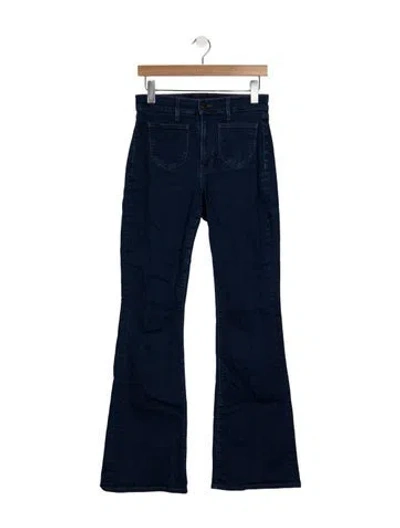 Pre-owned Veronica Beard High-rise Flared Jeans In Blue