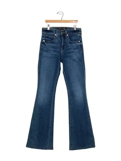 Pre-owned Veronica Beard High-rise Flared Jeans In Blue