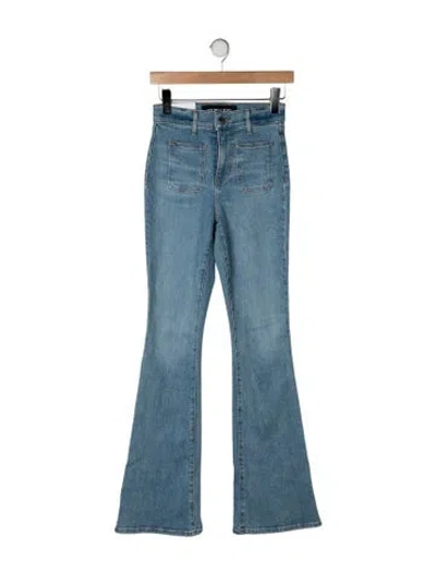 Pre-owned Veronica Beard High-rise Flared Jeans In Blue