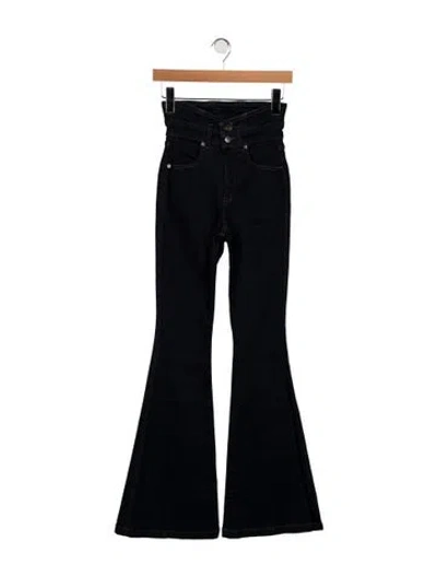 Pre-owned Veronica Beard High-rise Flared Jeans In Blue