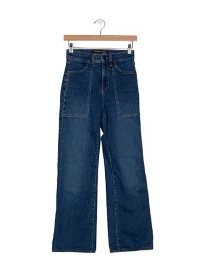 Pre-owned Veronica Beard High-rise Flared Jeans In Blue