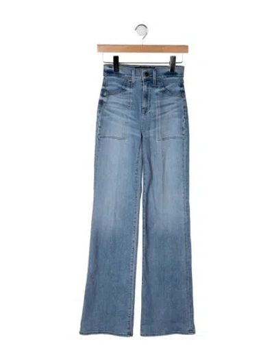 Pre-owned Veronica Beard High-rise Flared Jeans In Blue