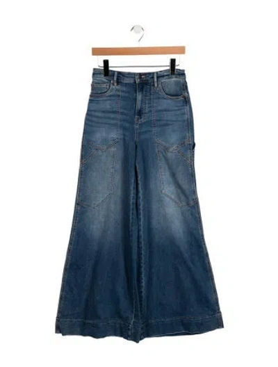 Pre-owned Veronica Beard High-rise Flared Jeans In Blue