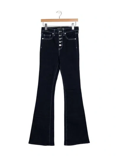 Pre-owned Veronica Beard High-rise Flared Jeans In Blue