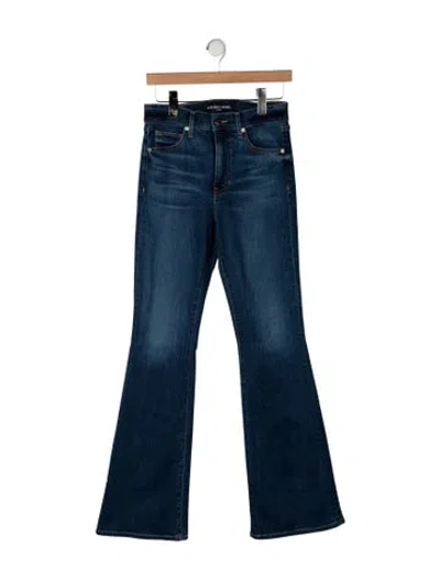 Pre-owned Veronica Beard High-rise Flared Jeans In Blue
