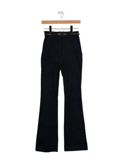 Pre-owned Veronica Beard High-rise Flared Jeans In Blue