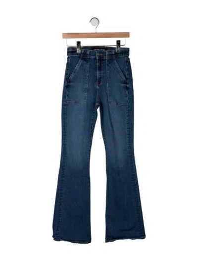 Pre-owned Veronica Beard High-rise Flared Jeans In Blue