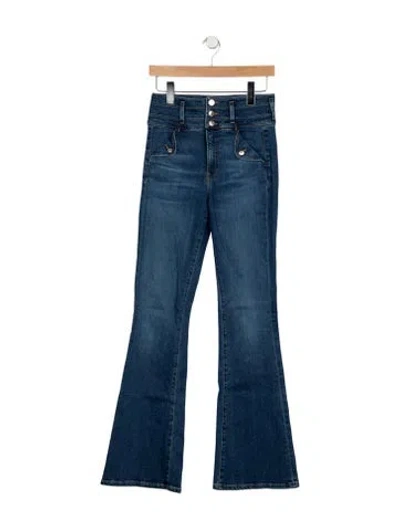 Pre-owned Veronica Beard High-rise Flared Jeans In Blue