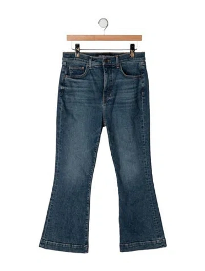 Pre-owned Veronica Beard High-rise Flared Jeans In Blue