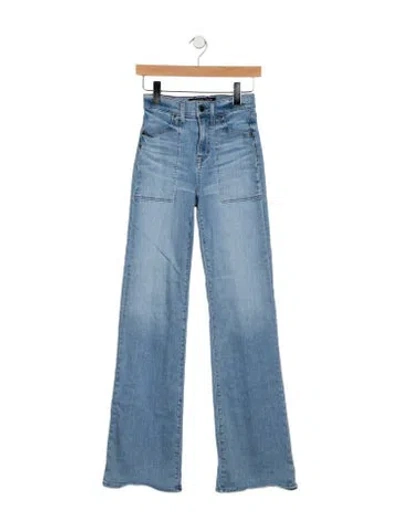 Pre-owned Veronica Beard High-rise Flared Jeans In Blue