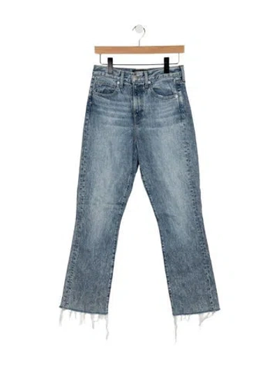 Pre-owned Veronica Beard High-rise Flared Jeans In Blue