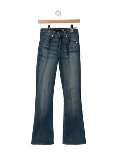 Pre-owned Veronica Beard High-rise Flared Jeans In Blue