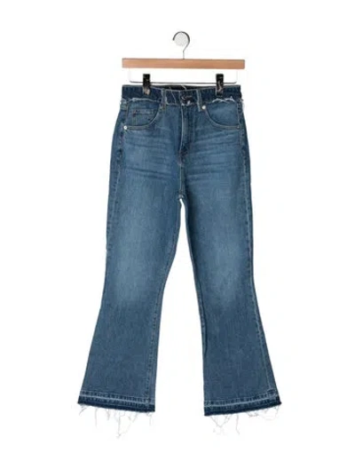 Pre-owned Veronica Beard High-rise Flared Jeans In Blue