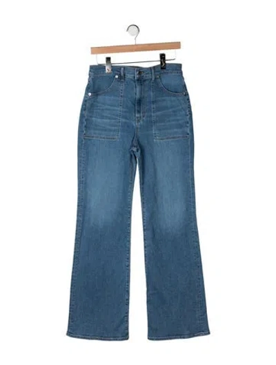 Pre-owned Veronica Beard High-rise Flared Jeans In Blue