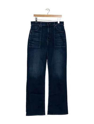 Pre-owned Veronica Beard High-rise Flared Jeans In Blue