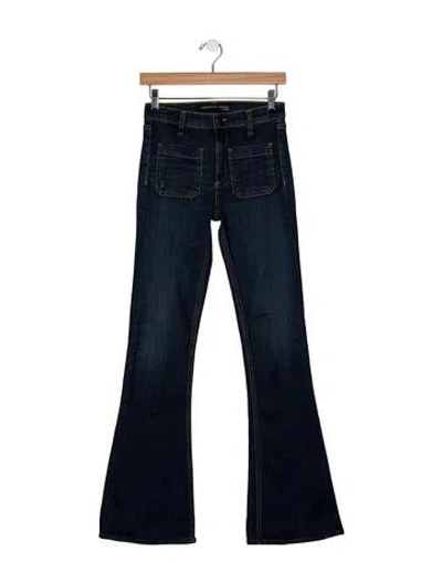 Pre-owned Veronica Beard High-rise Flared Jeans In Blue