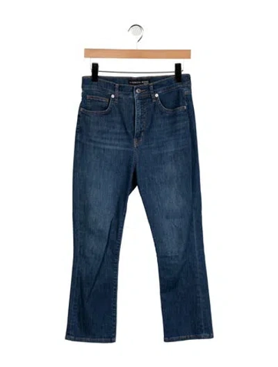 Pre-owned Veronica Beard High-rise Flared Jeans In Blue
