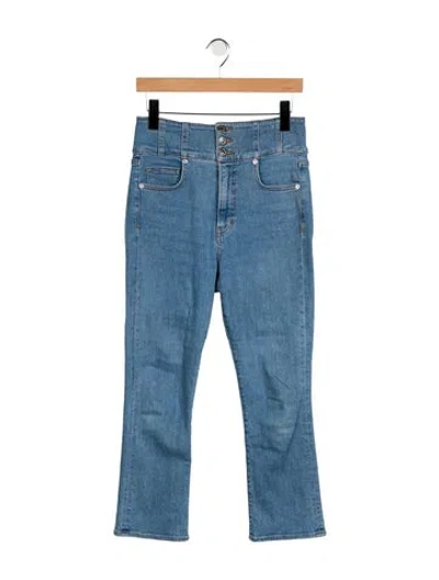 Pre-owned Veronica Beard High-rise Flared Jeans In Blue